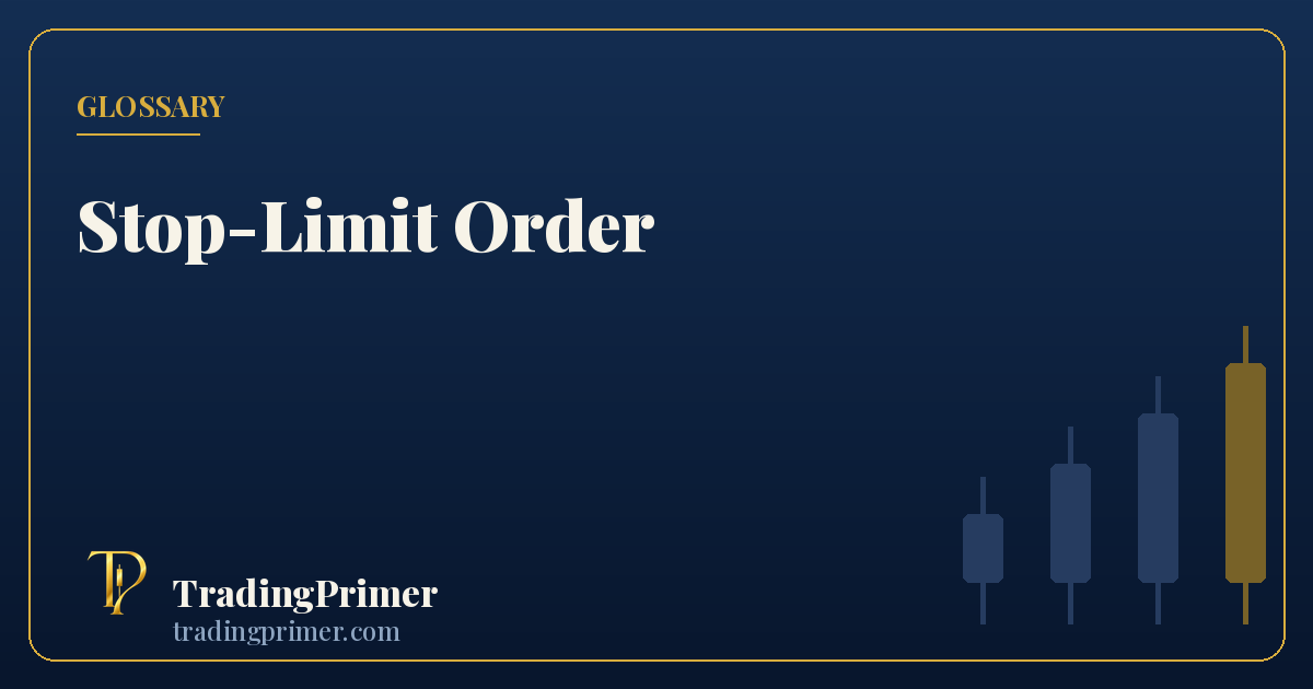 Stop-limit order: the stop price triggers the order, the limit price caps the fill
